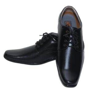 ROLD Gold Men's Leather Black Formal Shoes A-9